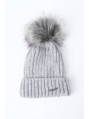 Light gray winter hat C1 - Online store - Boutique